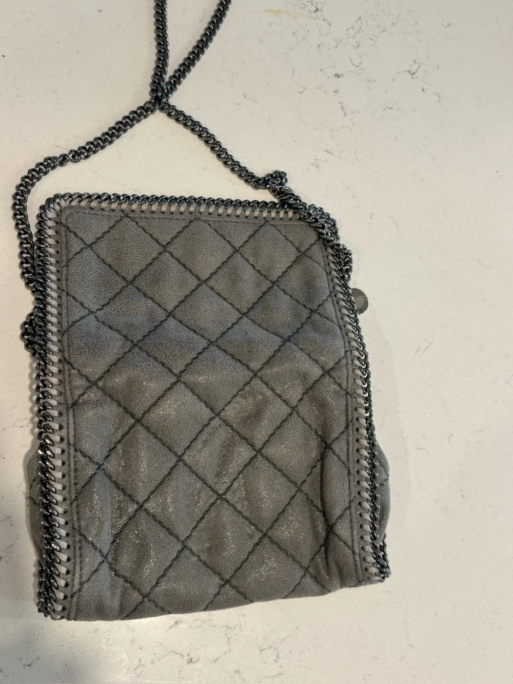 Stella McCartney Falabella Grey Quilted Crossbody Bag